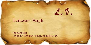 Latzer Vajk névjegykártya